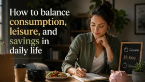 How to balance consumption, leisure, and savings in daily life