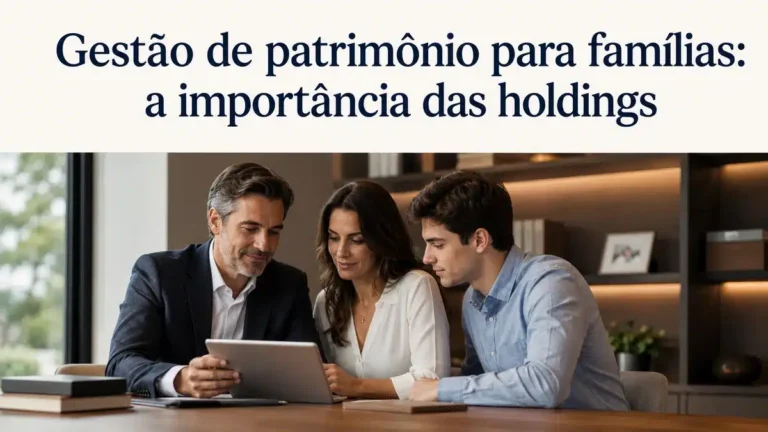 Gestão de patrimônio para famílias: a importância das holdings