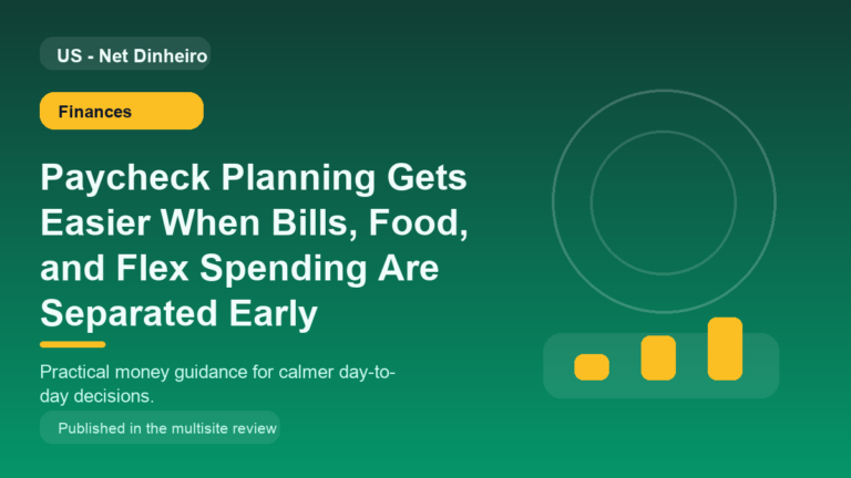 Paycheck Planning Gets Easier When Bills, Food, and Flex Spending Are Separated Early