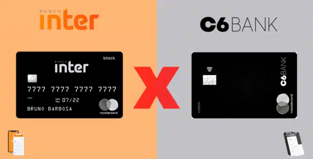 Cartão Banco Inter x Cartão C6 Bank: Confira o comparativo entre essas opções!