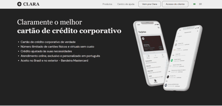 Cartão Clara Business Black Corporativo Empresarial: Sem exigência de renda mínima!