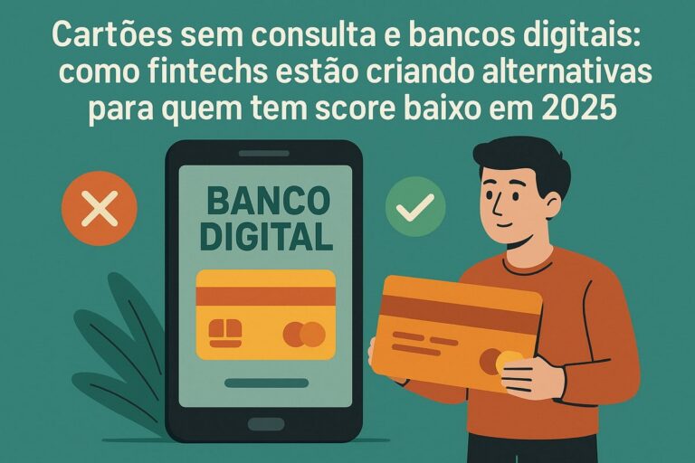 Cartões sem consulta e bancos digitais: como fintechs estão criando alternativas para quem tem score baixo em 2025