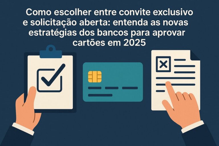 Como escolher entre convite exclusivo e solicitação aberta: entenda as novas estratégias dos bancos para aprovar cartões em 2025