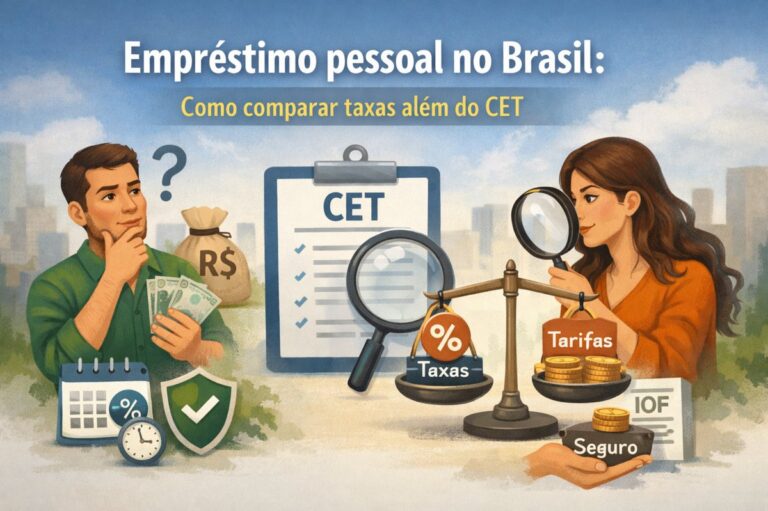 Empréstimo pessoal no Brasil: como comparar taxas além do CET