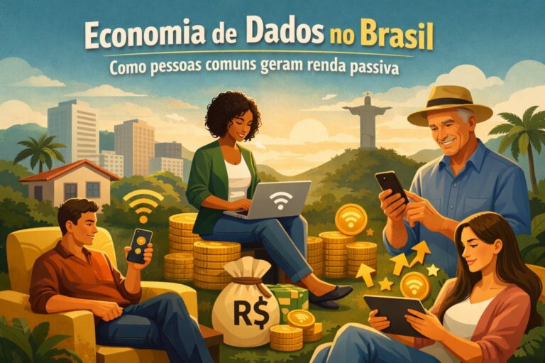 Economia de dados no Brasil: como pessoas comuns geram renda passiva