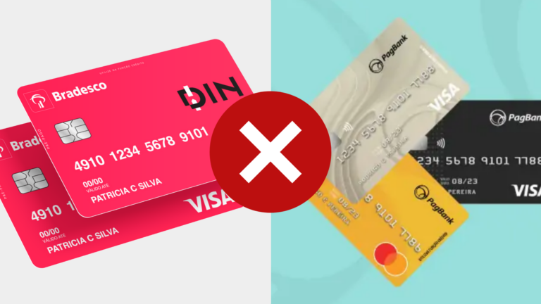 Cartão Bradesco DIN x Cartão PagBank: Qual melhor cartão pré-pago?